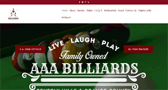 Desktop Screenshot of aaabilliards.com